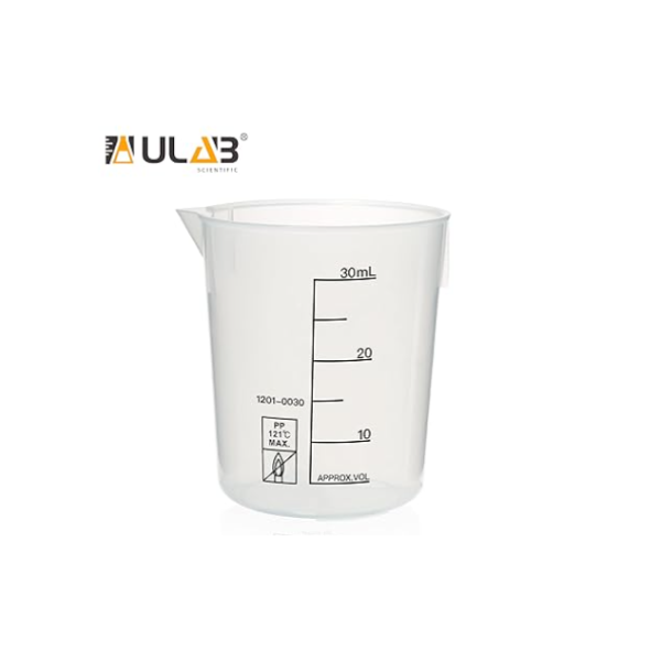 ULAB Scientific Stackable Graduated Plastic Beaker Volume 30 ml