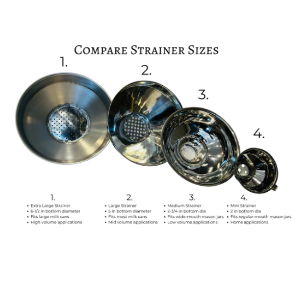 Medium Stainless Steel Mason Jar Milk Filter