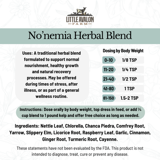 No'nemia Herbal Powder Blend for Animal Vitality Support