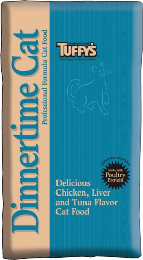 Tuffy's Dinnertime Cat chicken, liver and tuna flavor dry cat food, 40 lb bag