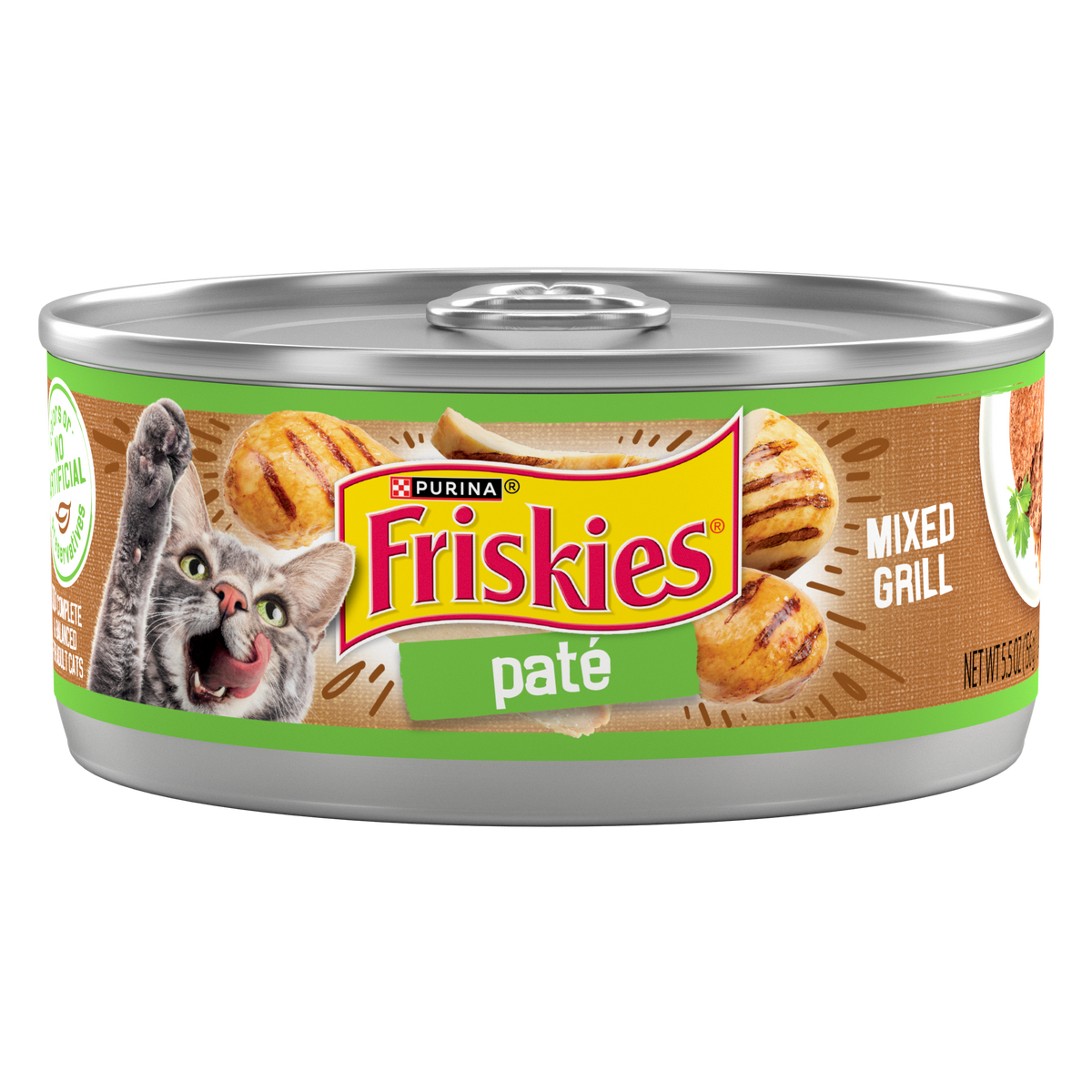 Purina Friskies Pate Mixed Grill Wet Cat Food, 5.5 oz Can