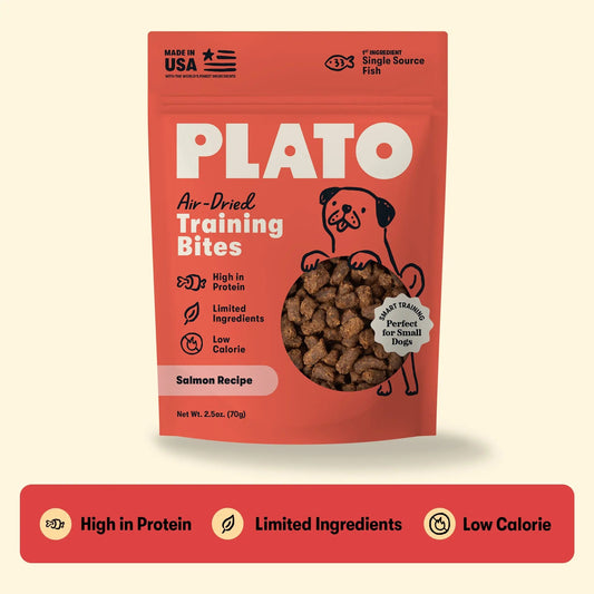 Plato Training Bites Salmon Grain-Free Dog Treats, 2.5 oz
