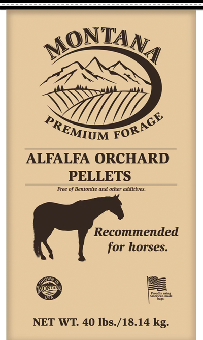 Montana Premium Forage Alfalfa Orchard Pellets 40 lb bag