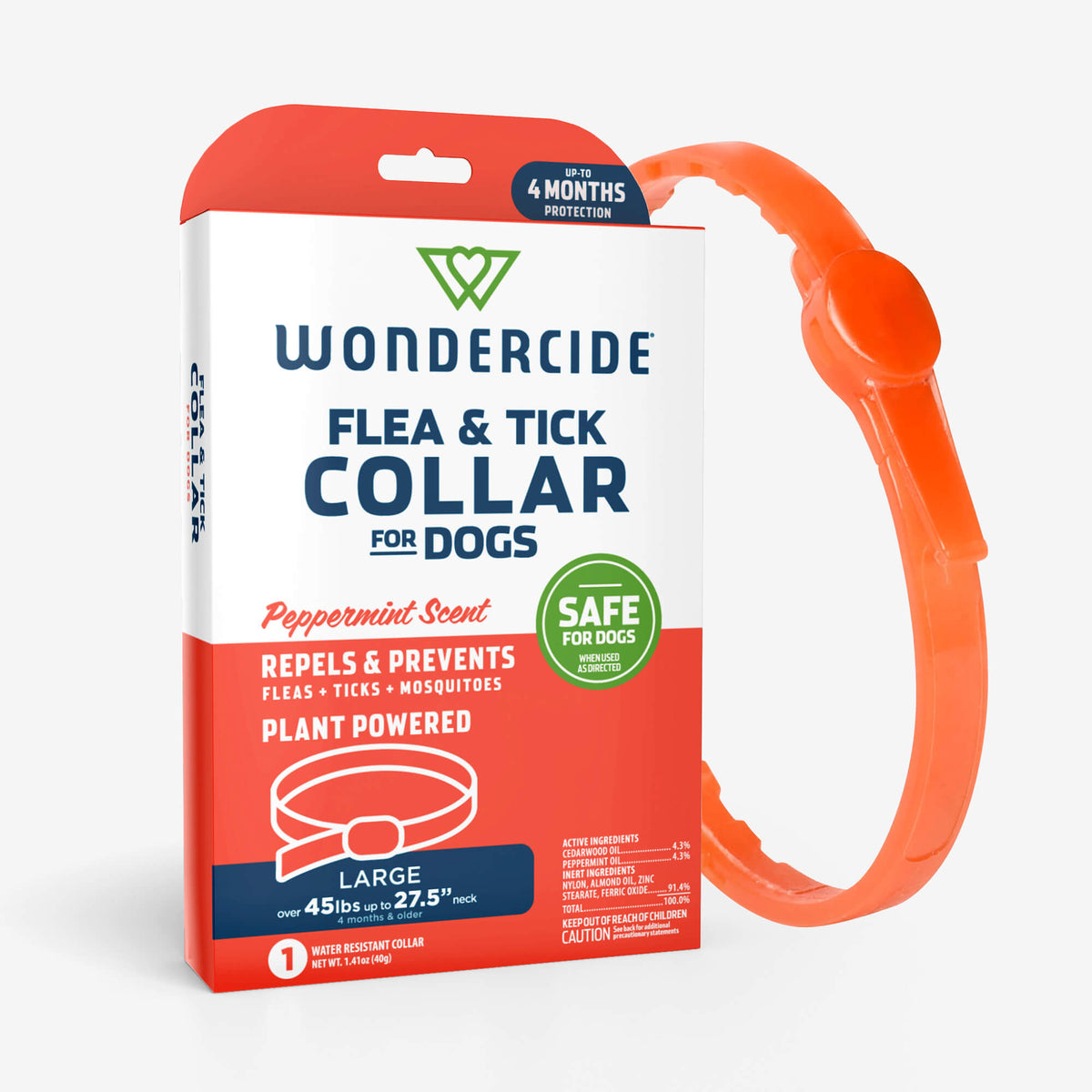 Wondercide Flea & Tick Collar for Dogs, Peppermint - Large