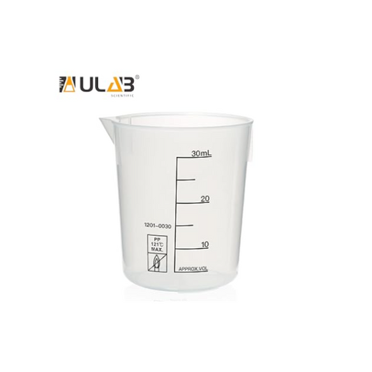ULAB Scientific Stackable Graduated Plastic Beaker Volume 30 ml