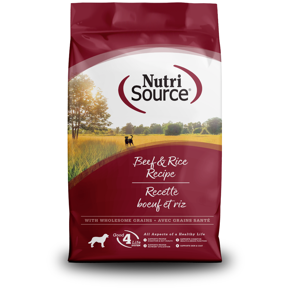 NutriSource Beef & Rice Dog Food, 26 lb