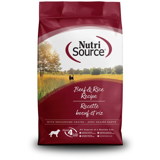 NutriSource Beef & Rice Dog Food, 26 lb