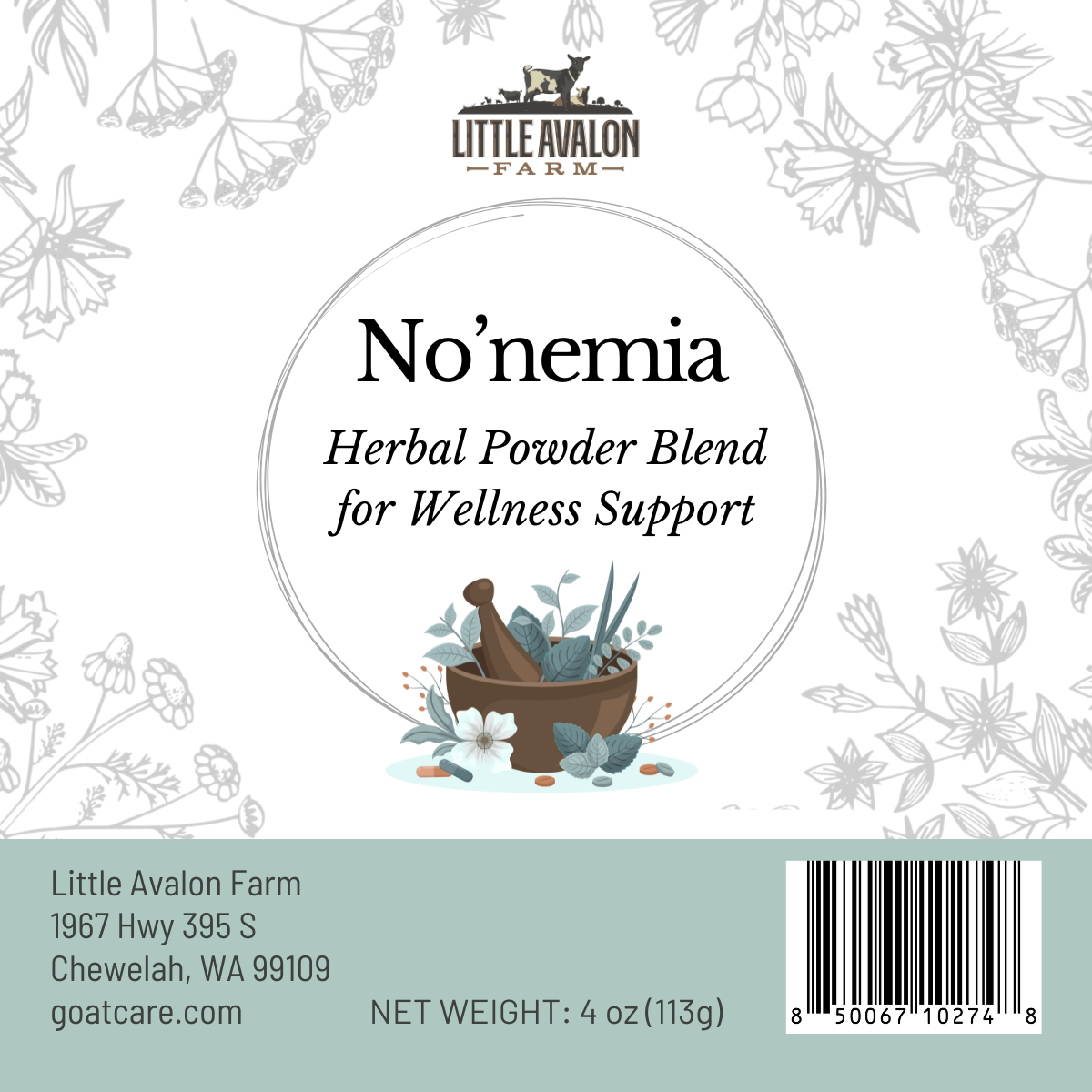 No'nemia Herbal Powder Blend for Animal Vitality Support