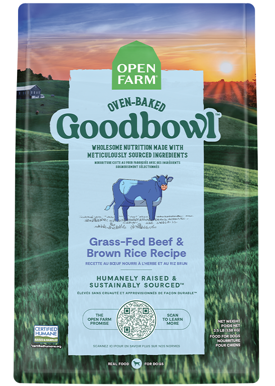 Open Farm GoodBowl Grass-Fed Beef & Brown Rice Dog Kibble, 22 lb