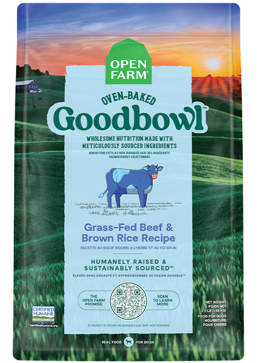 Open Farm GoodBowl Grass-Fed Beef & Brown Rice Dog Kibble, 22 lb