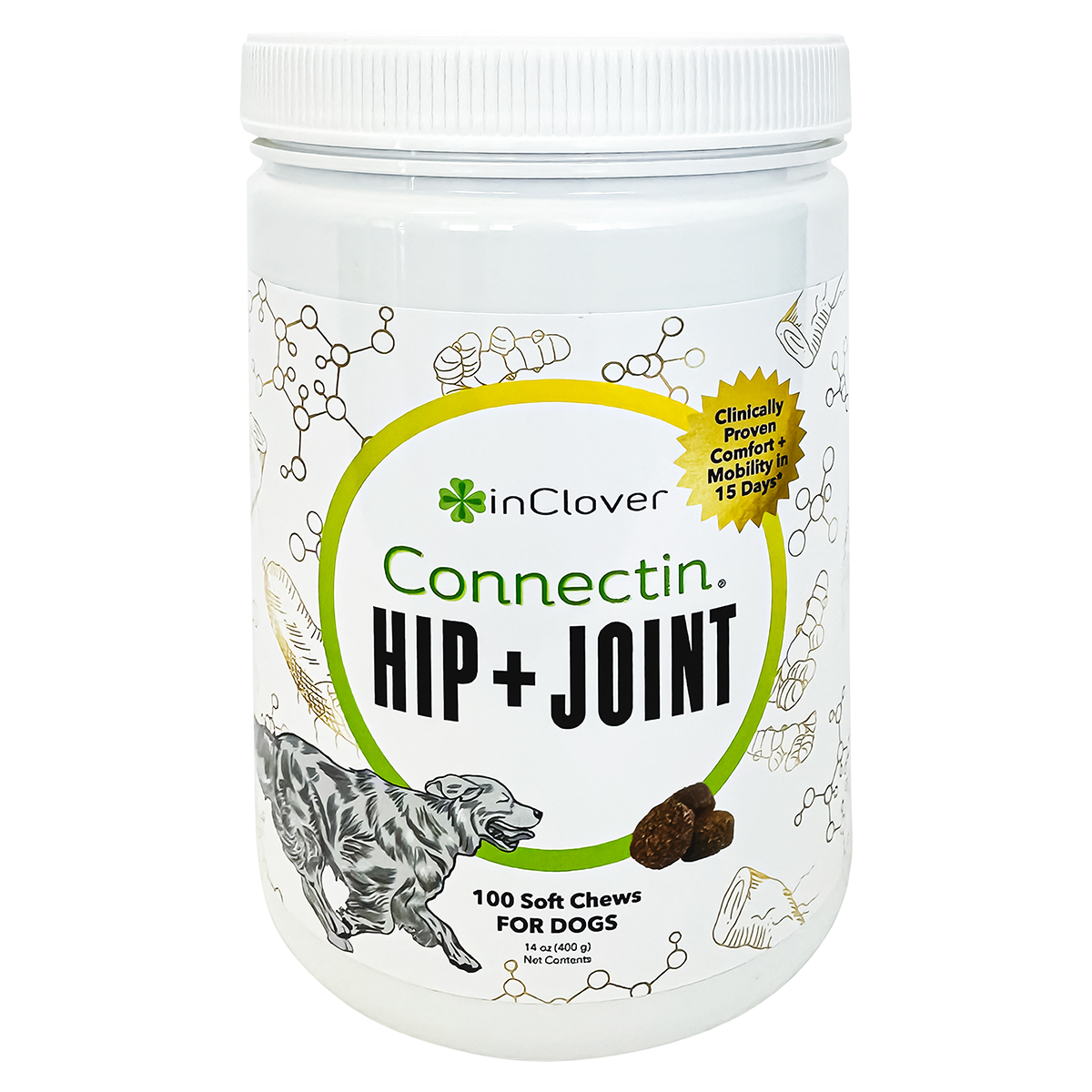 InClover Canine Connectin Hip & Joint Soft Chews for Dogs, 100 Count