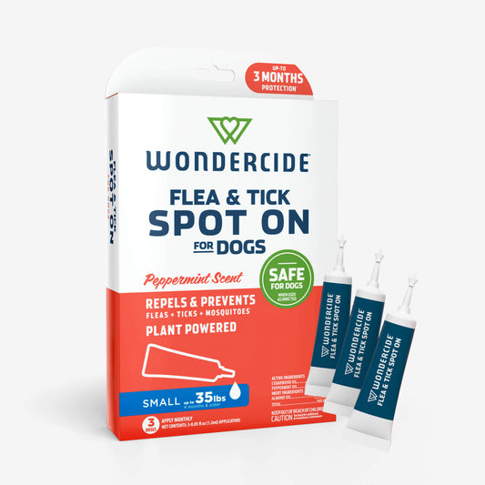 Wondercide Flea & Tick Spot On for Dogs, Peppermint - Small Dog (Under 35 lbs)