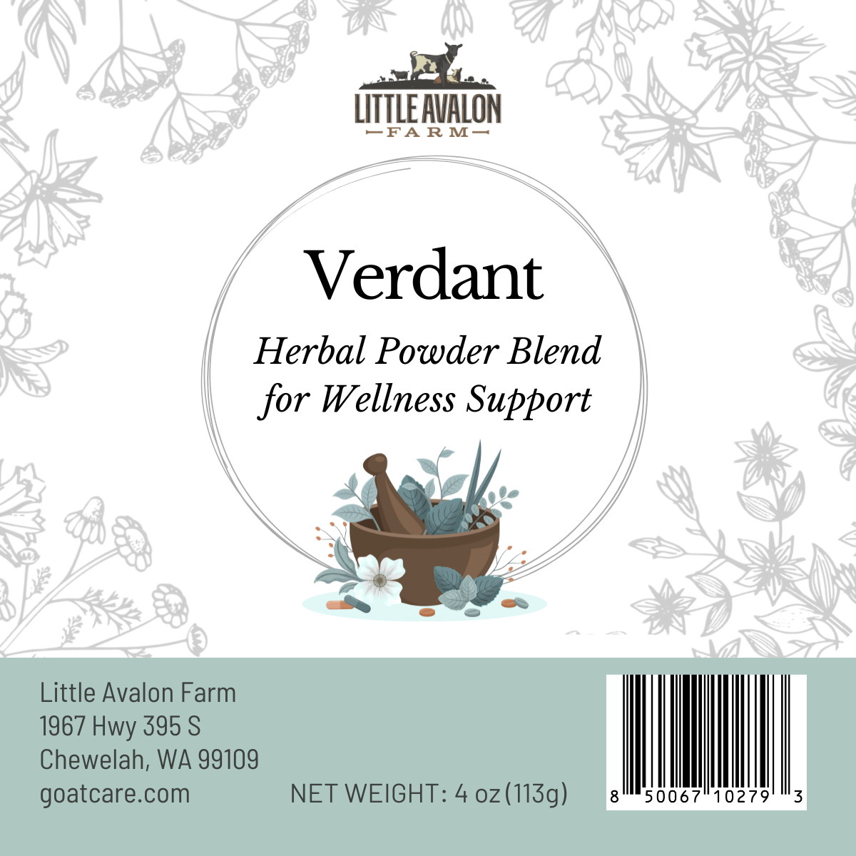 Verdant Herbal Powder Blend | Reproductive & Maternal Support for Animals