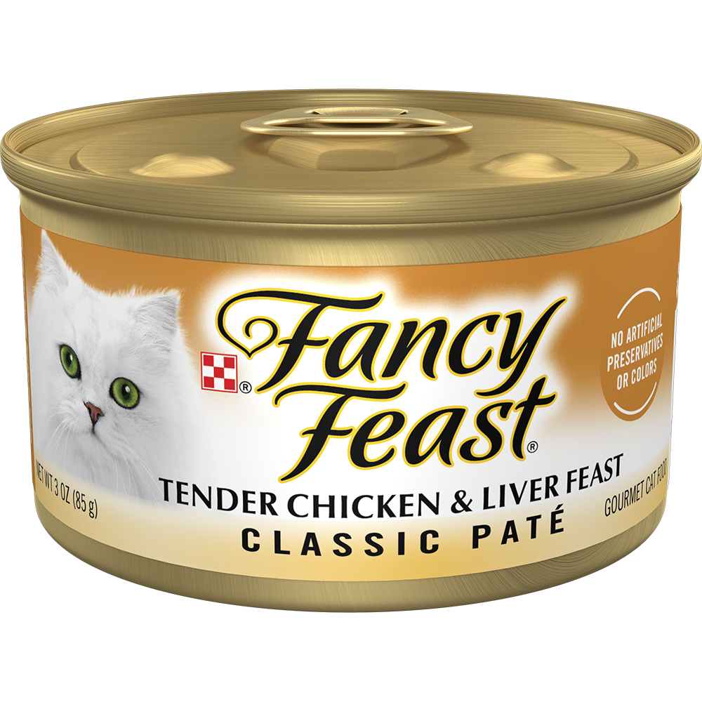 Purina Fancy Feast Classic Pate Tender Chicken & Liver Feast Gourmet Wet Cat Food, 3 oz Can