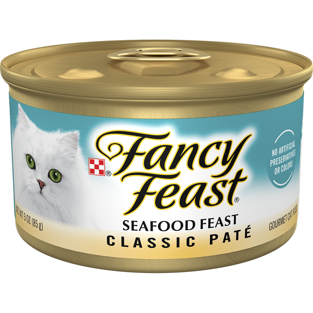 Purina Fancy Feast Classic Pate Seafood Feast Gourmet Wet Cat Food, 3 oz Can