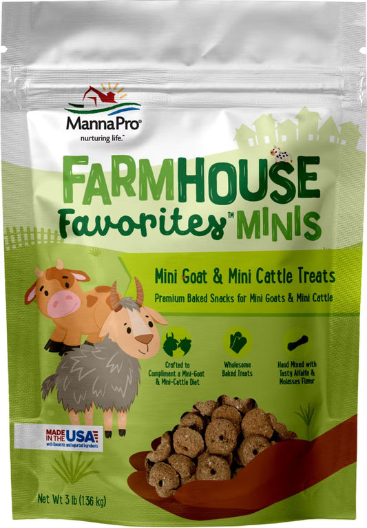 Goat Training Treats | Manna Pro Farmhouse Favorites Mini Treats, 3lb Bag