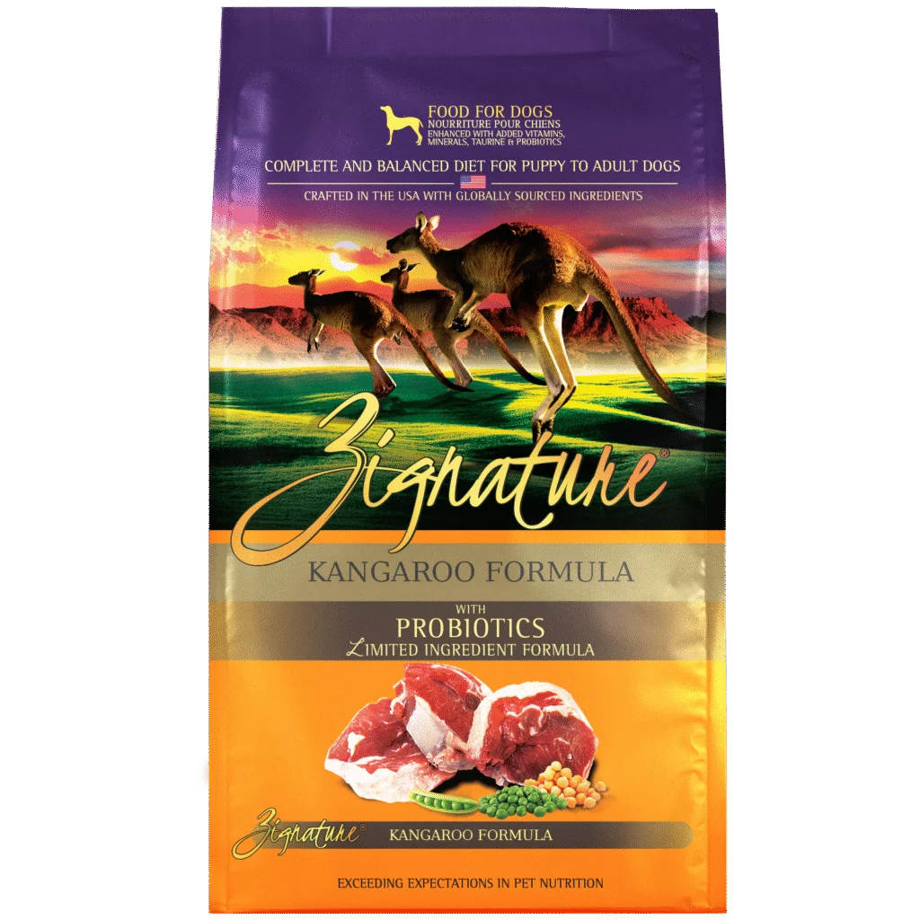 Zignature Original Kangaroo Formula with Probiotics Grain-Free Dry Dog Food, 25 lb
